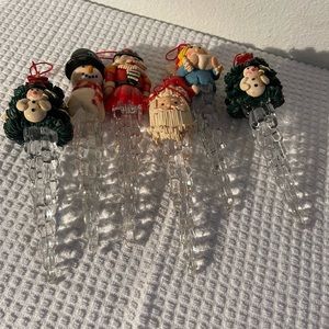 Hanging Christmas Ornaments set of six Resin Plastic Icicles